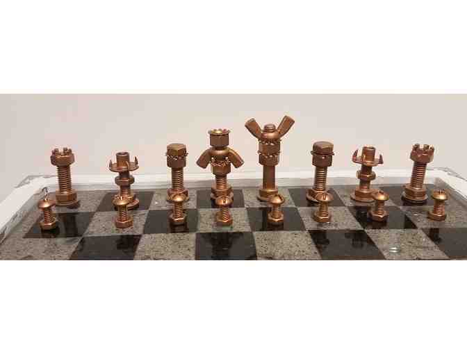 Mrs. Schacher's Class -Natural/Industrial Chess & Checker Set