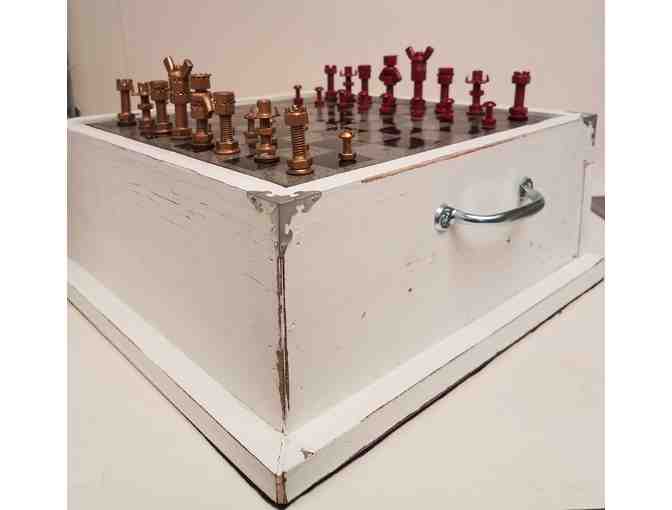 Mrs. Schacher's Class -Natural/Industrial Chess & Checker Set