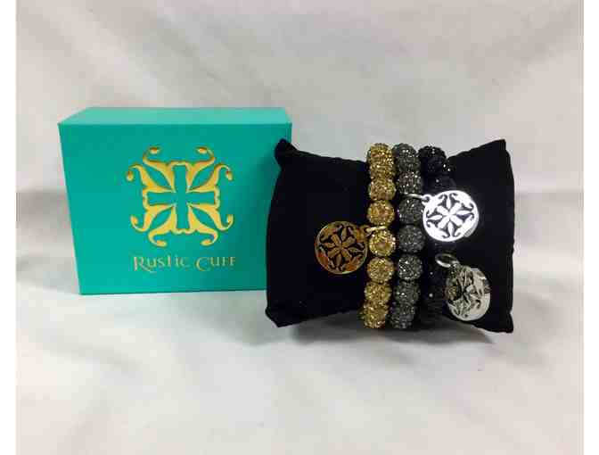 Black and Gold Rustic Cuff Combo
