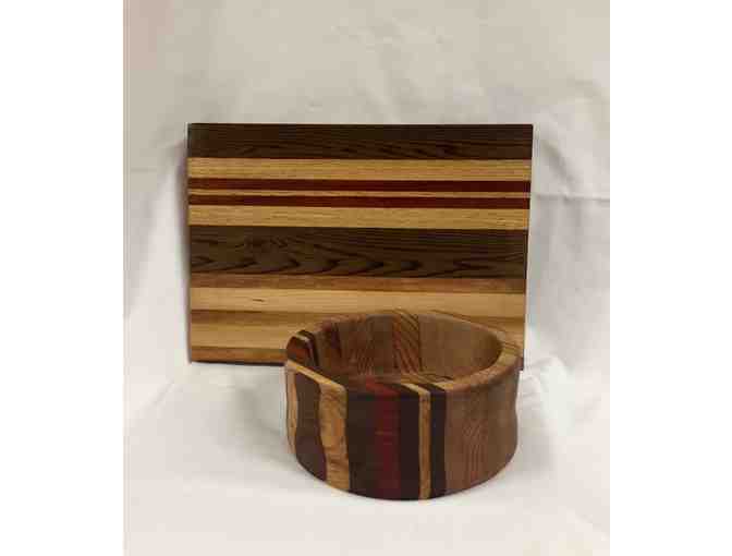 Hand Crafted Hardwood Cutting Board & Matching Bowl