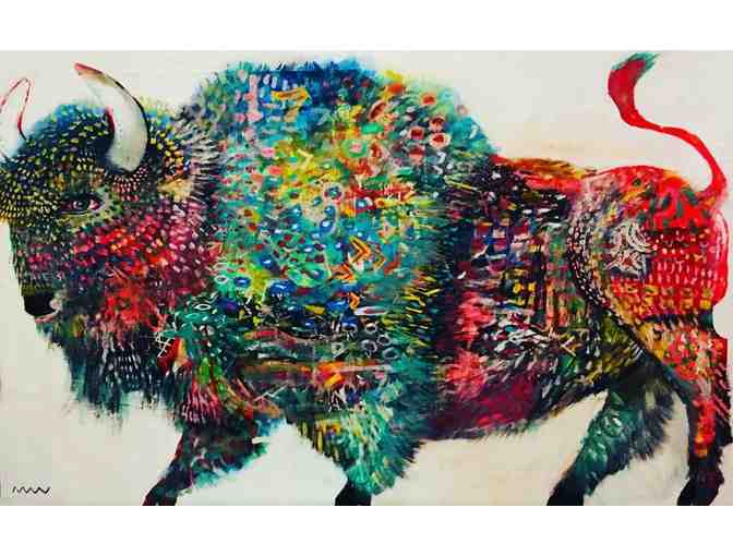 Buffalo Painting by Chris Mantle