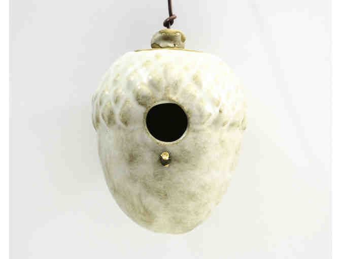 Artisan Ceramic Acorn Bird House