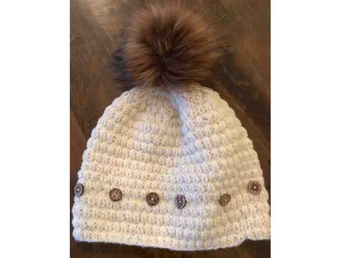 Hand-Knit Pompom Hat - Made by Mason-Rice Parent Sharon Dinsmore - Photo 1