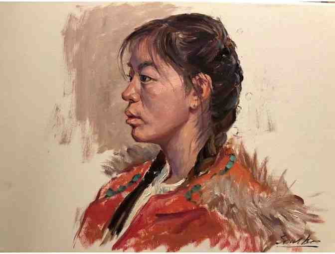 Custom Portrait Painting by Artist & Mason-Rice Dad Sam Zhao
