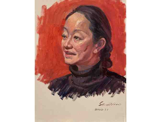 Custom Portrait Painting by Artist & Mason-Rice Dad Sam Zhao - Photo 1