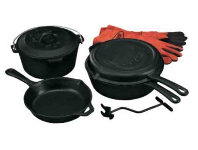 A Cabela's Five Piece Cast Iron Set