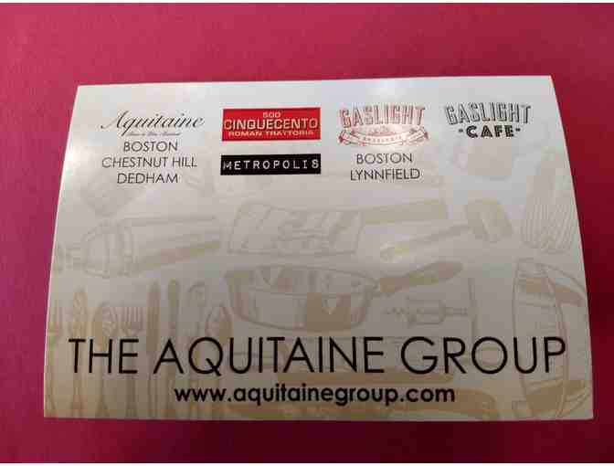 $100 Gift Card from the Aquitaine Group (includes 5 restaurants in the Boston area) - Photo 1