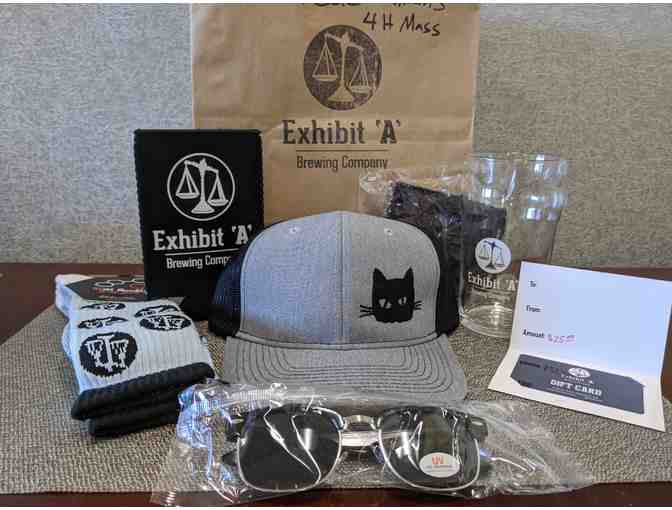 Exhibit 'A' Brewing Company - Gift Bag with $25 Gift Card and Merchandise (Framingham, MA)