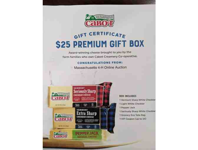 Gift Certificate for a $25 Premium Gift Box from Cabot Creamery