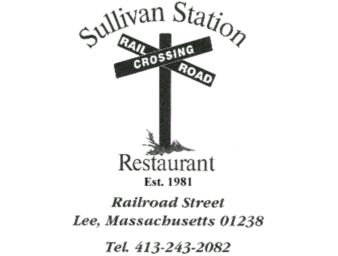 $50 gift certificate to Sullivan Station, Lee, MA