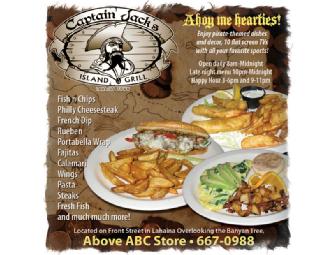 $25 to Captain Jack's Island Grill