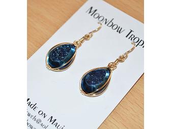 Blue DRUSY CRYSTAL Earrings