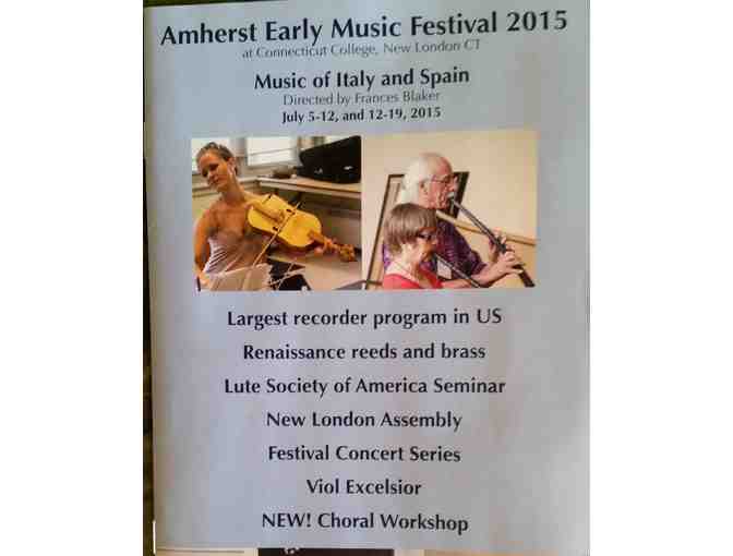 2 tickets to Amherst Early Music concerts this summer (2 lots available)