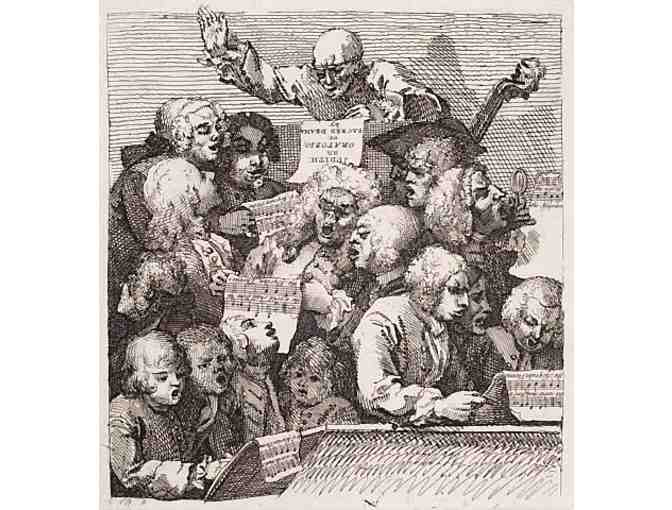 Hogarth Engraving 'A Chorus of Singers'