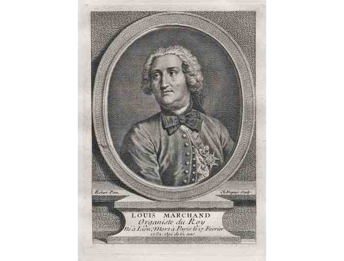 18th-Century Engraved Louis Marchand Portrait