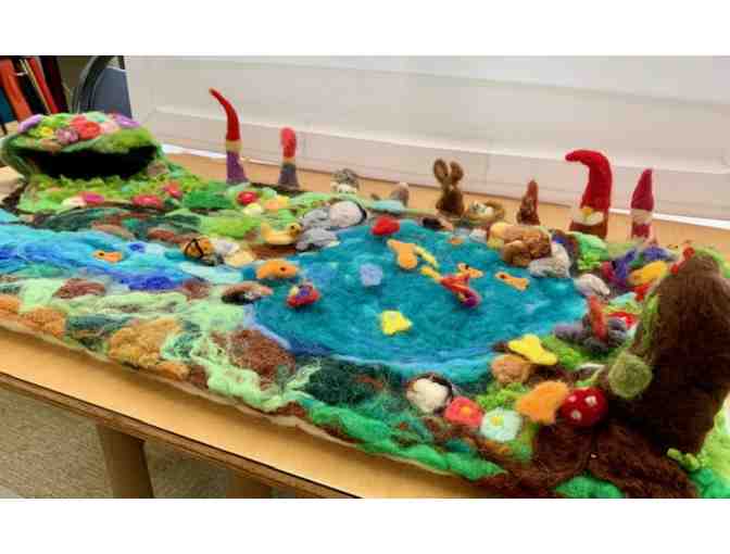 Wet Felted Play Mat with Needle Felted Forest Creatures by Mr. Stagnaro's First Grade