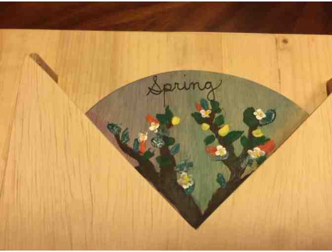 Wooden Perpetual Calendar Handmade by Ms. Jordan's 3d grade class