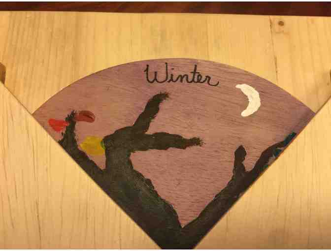 Wooden Perpetual Calendar Handmade by Ms. Jordan's 3d grade class