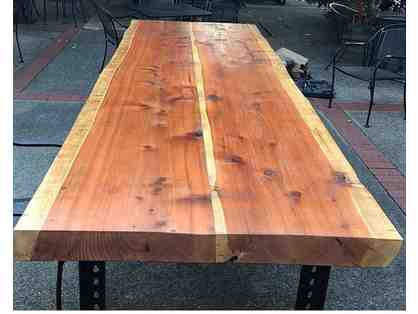 Custom Made Live-Edge Redwood Table