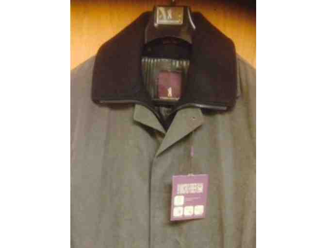 Men's Olive/Grey Cianni Cellini 3/4 Raincoat - Size 40R