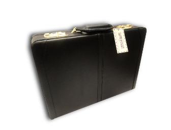 SOLO Leather Briefcase 4' Attache w/ Desk