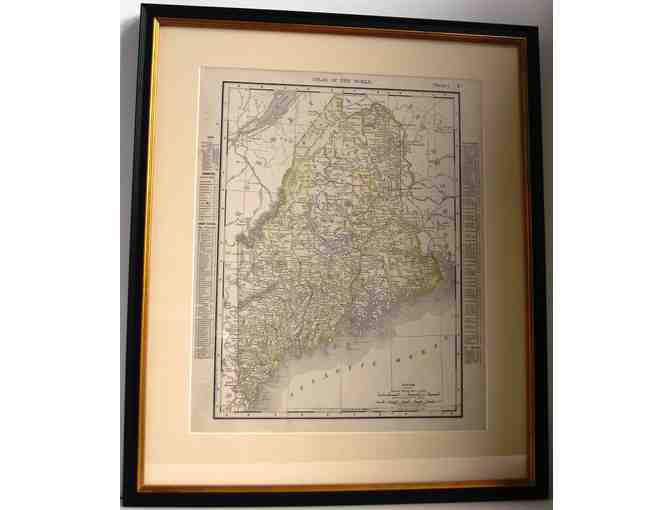 Antique Map of Maine - 1901