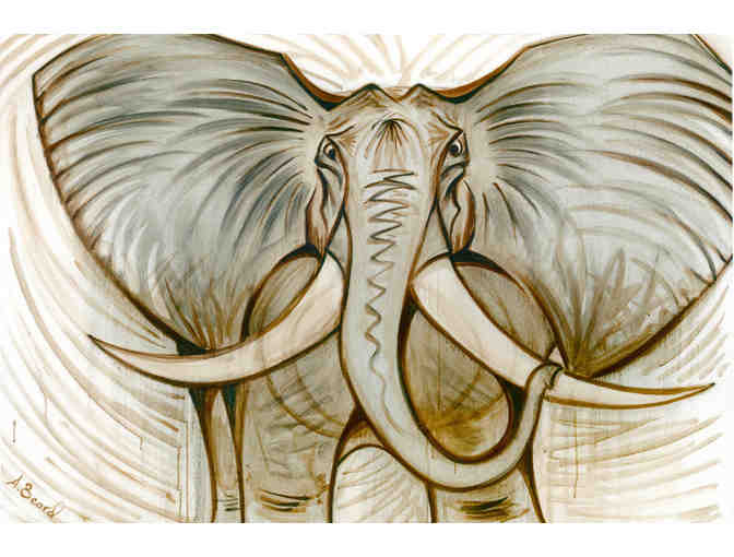 African Elephant Painting by Alex Beard - Photo 1