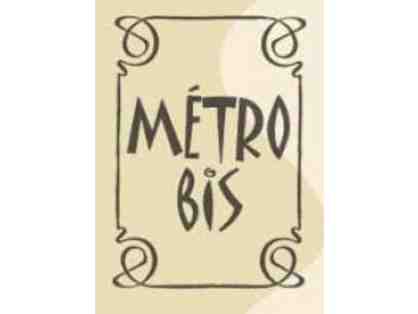 Dinner for Two at Metro Bis Restaurant