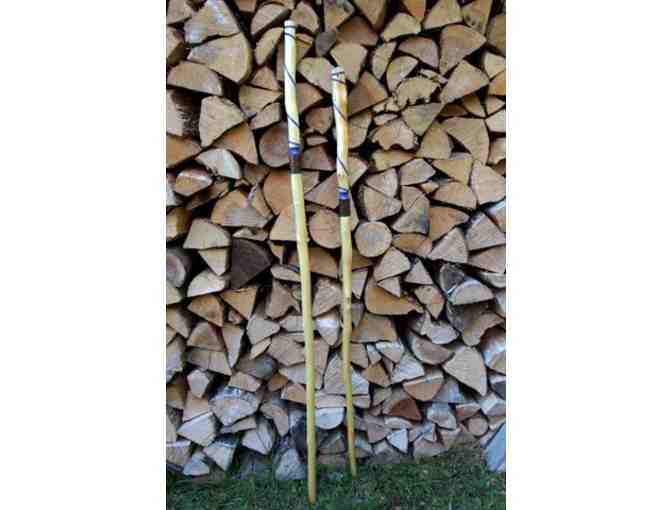 2 Hand-made Distinctive Walking Staffs