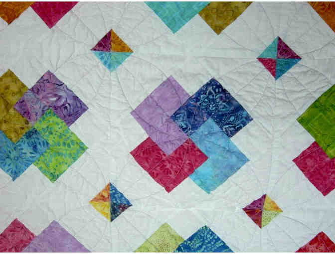 Crib sized quilt, hand-made by Anne Ventresco