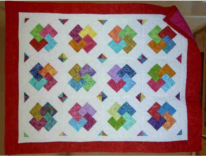 Crib sized quilt, hand-made by Anne Ventresco
