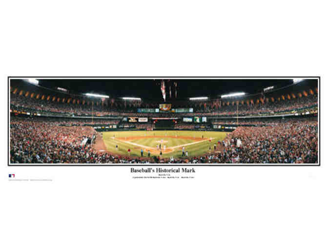 Framed Photograph of 'Baseball's Historic Mark' - Mark McGwire's recordbreaking moment