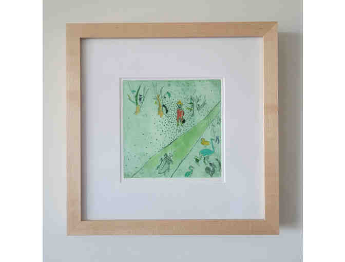 Planting: Green - Fine Art Etching by Fumiko Toda