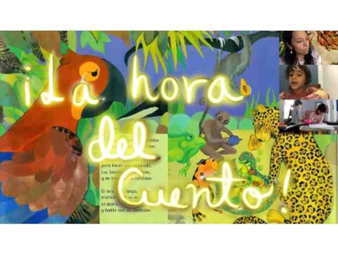 Three 30-min Video Sessions of 'La Hora del Cuento' Spanish Read-aloud with picture books