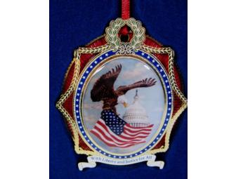 American Heritage Patriotic Ornament & $25 Gift Certificate - VM Signature