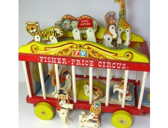 Vintage Fisher Price Circus Wagon Set