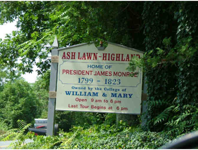 Ash Lawn-Highland, Tour of the Home of President James Monroe