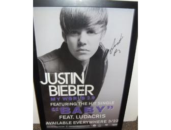 Justin Bieber Autographed My World 2.0 Poster