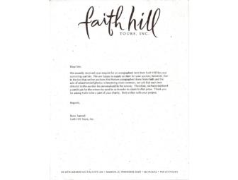 Personalized Autograph By Faith Hill