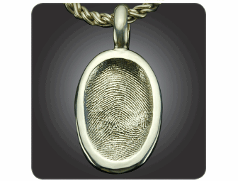 Custom Sterling Silver Fingerprint Charm