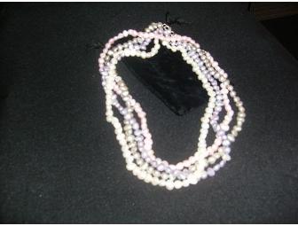 Four Strands of Dyed Freshwater Pearls