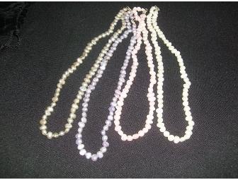 Four Strands of Dyed Freshwater Pearls