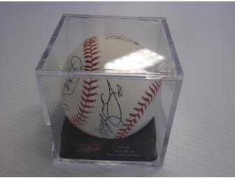 Autographed Baseball signed by Brad Mills, Geoff Blum, and Jason Michaels