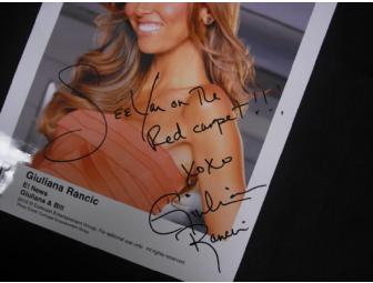 E! News Co-Host and Star of Style's Giuliana & Bill - Framed Autograph of Giuliana Rancic