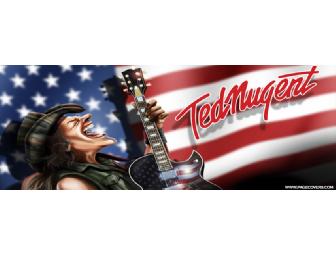 Ted Nugent Autographed Picture & Autographed Ted, White and Blue book