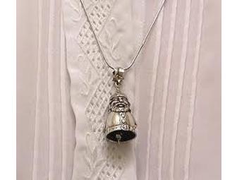Santa Bell Pendant with 22 Inch Sterling Chain