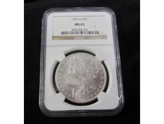1901-0 US Morgan Silver Dollar Coin