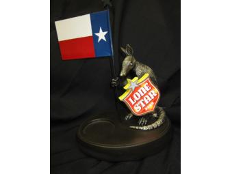 Texas Lone Star Beer Armadillo Light-Up Sign Back Bar