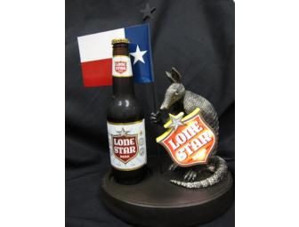 Texas Lone Star Beer Armadillo Light-Up Sign Back Bar