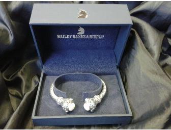 Beautiful Sterling Silver Pearl & Topaz Bracelet